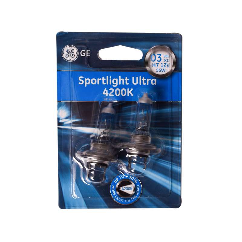  لامپ خودرو جنرال الکتریک مدل Sportlight Ultra 4200K کد H7 بسته 2 عددی
