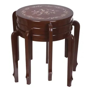 میز عسلی مدل دایره معرق مجموعه 3 عددی