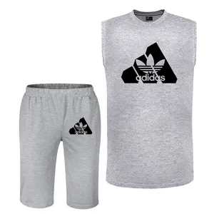 ست تاپ و شلوارک مردانه کد B3 رنگ طوسی