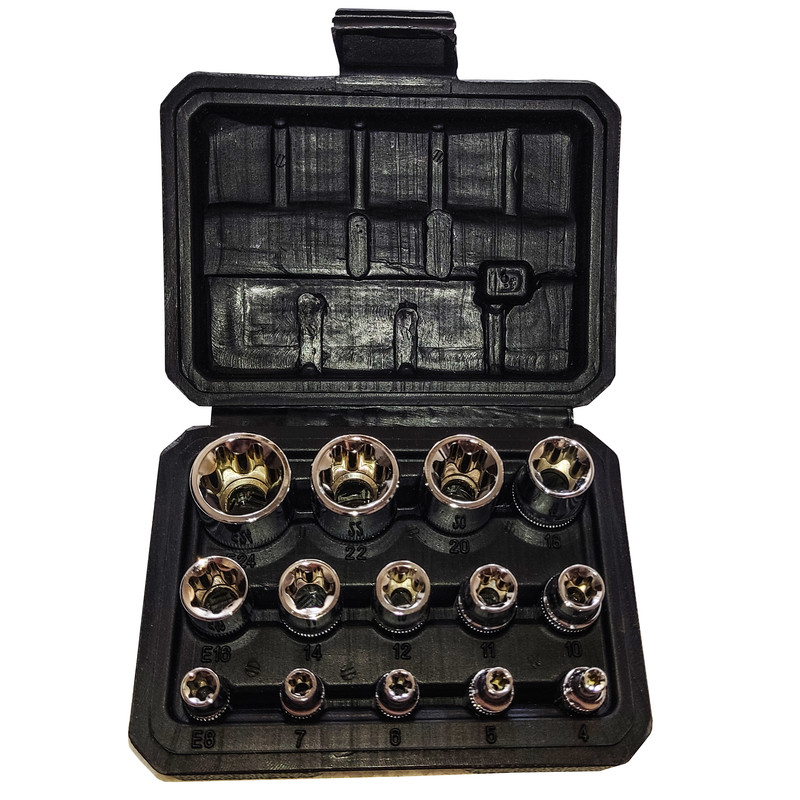 آچار بکس ستاره ای اسکای مدل CR - V 3961مجموعه 14 عددی