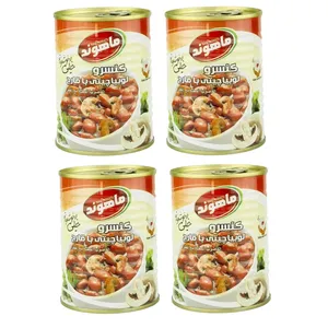 کنسرو لوبیا چیتی با قارچ ماهوند - 350 گرم مجموعه چهار عددی