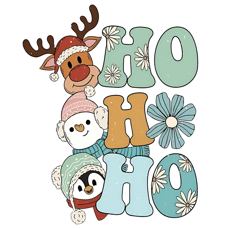 استیکر پارچه و لباس پاد آفرین مدل کریسمس کد DKST688