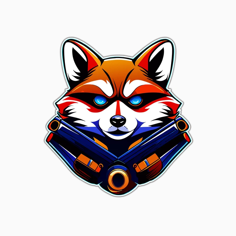 استیکر لپ تاپ و موبایل بووم طرح روباه مدل Graffiti کد MA113