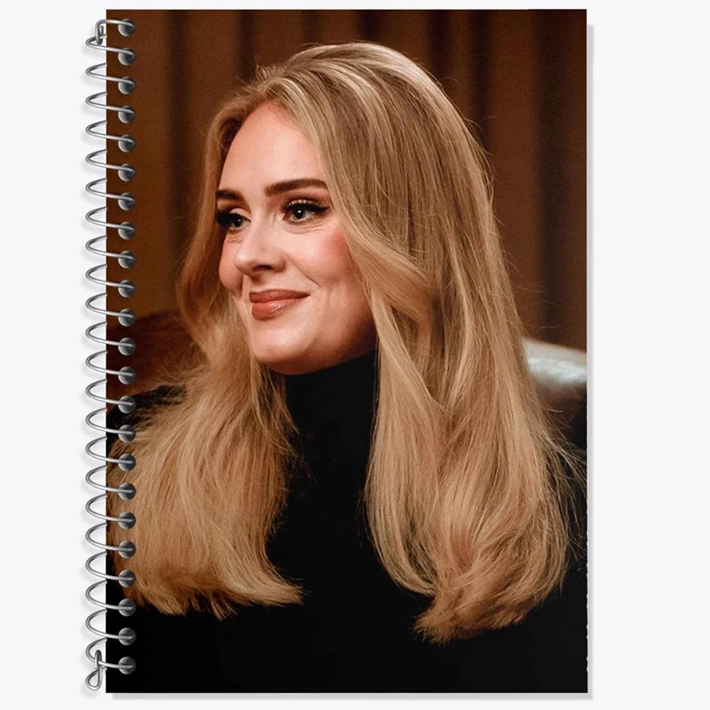 دفتر زبان 50 برگ خندالو مدل دو خط طرح ادل Adele کد 18995