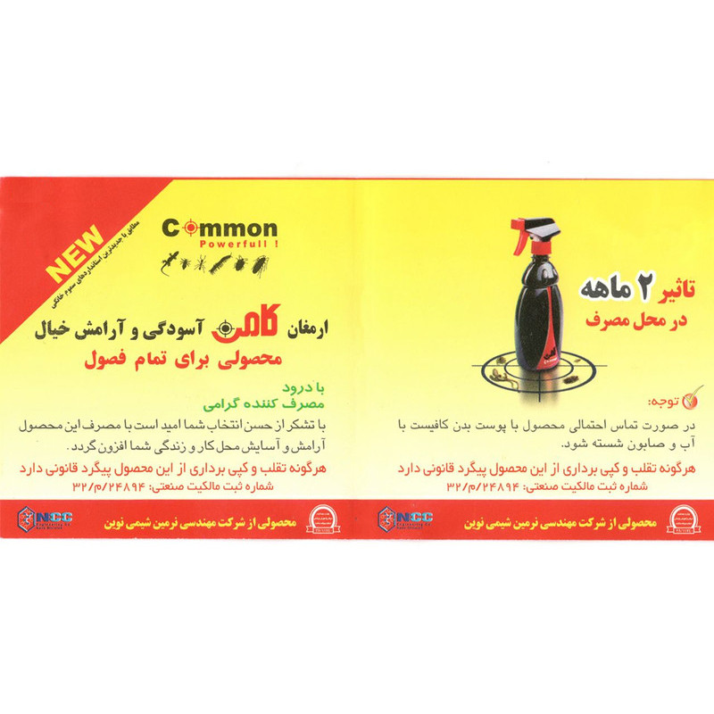 اسپری حشره کش کامن مدل Powerfull حجم 460 میلی لیتر مجموعه 2 عددی
