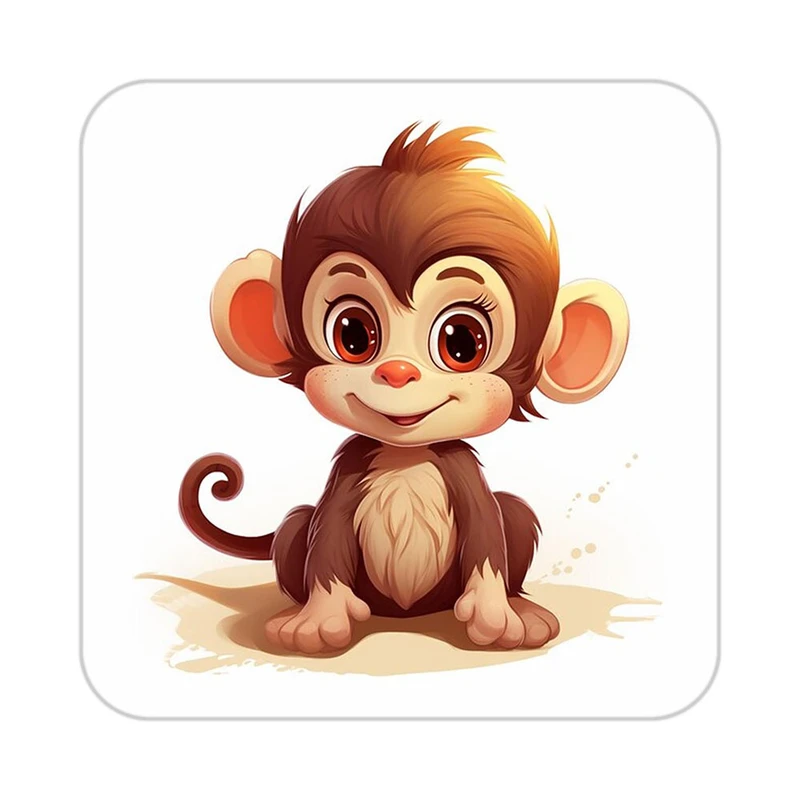 زیر لیوانی کاکتی طرح حیوانات کارتونی مدل mp28250