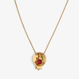 گردنبند طلا 18 عیار زنانه با زنجیر حلقه‌ای (فلامینگو) وی گالری مدل انار و مارکو کد NA1667