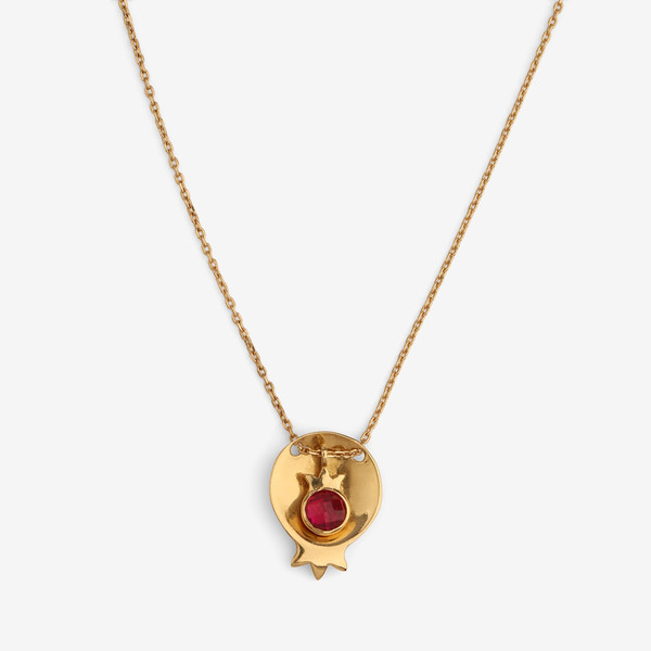 گردنبند طلا 18 عیار زنانه با زنجیر حلقه‌ای (فلامینگو) وی گالری مدل انار و مارکو کد NA1667