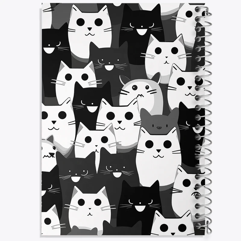 دفتر ژورنال نویسی 50 برگ خندالو مدل نقطه ای طرح گربه (Cat) کد N442