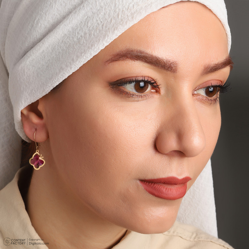 گوشواره طلا 18 عیار زنانه ناریا مدل AZ-01