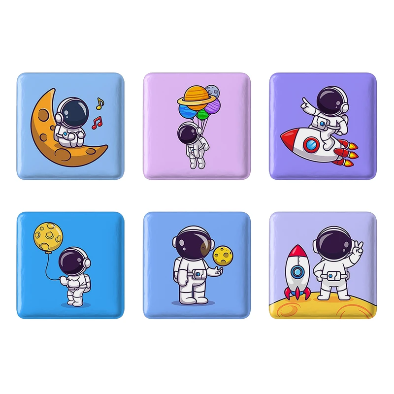 مگنت خندالو طرح فضانورد Spaceman کد 1593B مجموعه 6 عددی