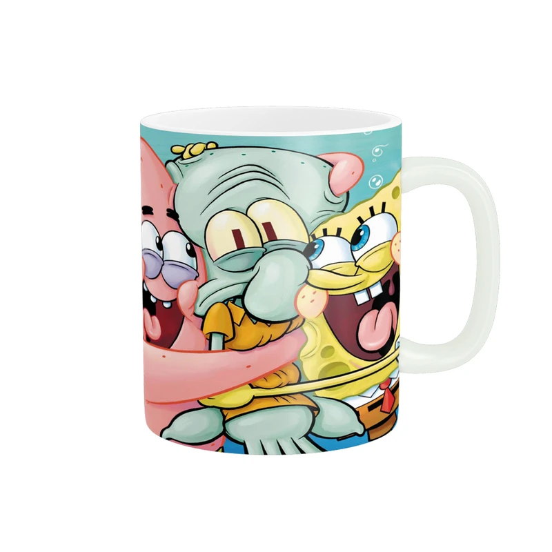 ماگ پادآفرین مدل کارتونی طرح باب اسفنجی و پاتریک و دوستان کد p2568