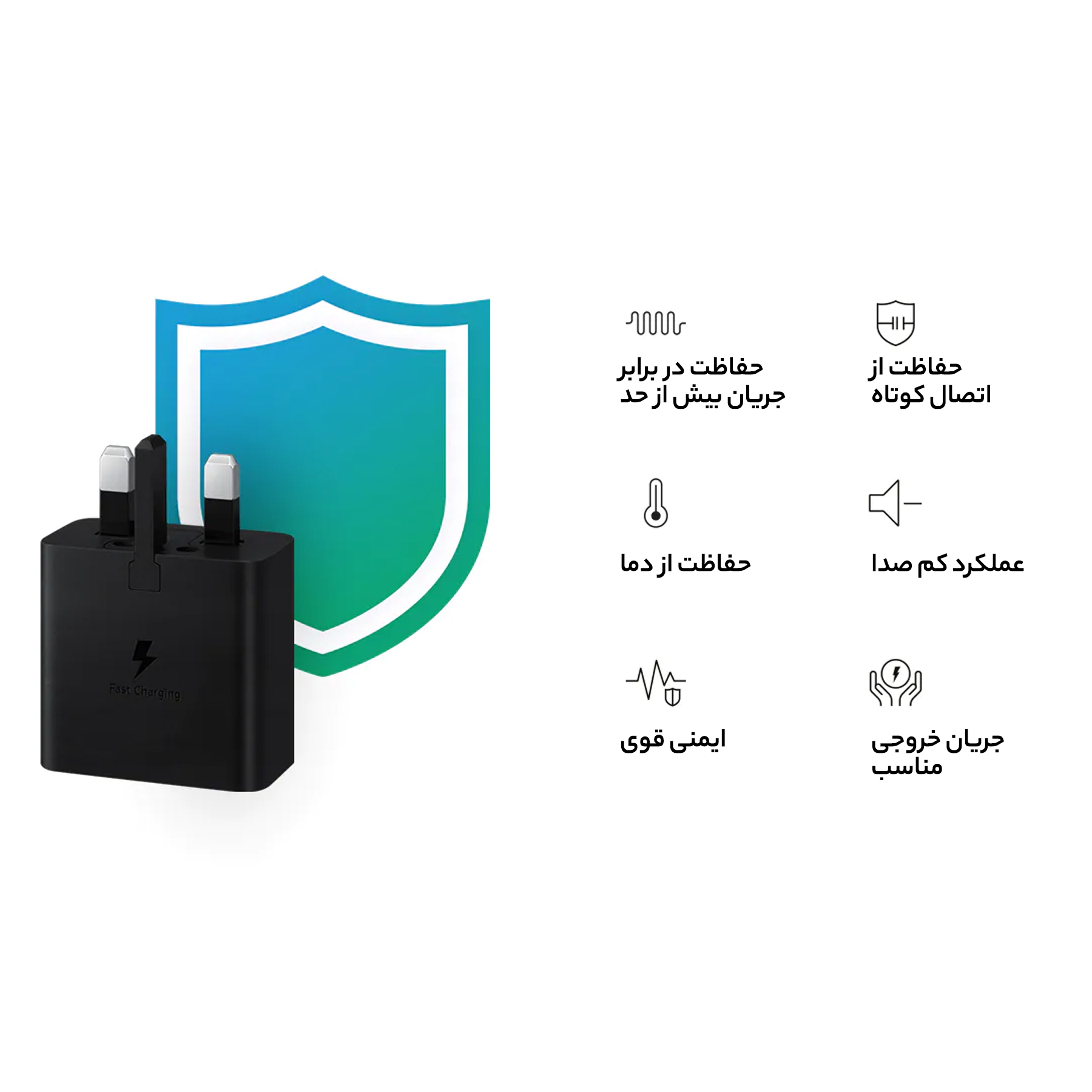 شارژر دیواری 45 وات سامسونگ مدل EP-T4510 به همراه کابل تبدیل USB-C