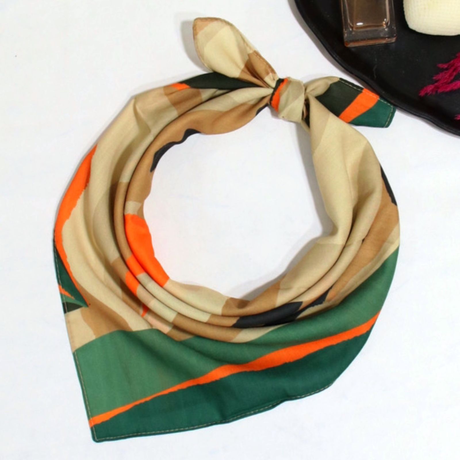 دستمال سر و گردن زنانه مدل نخی جدید طرح مینیمال کد 9535 -  - 3