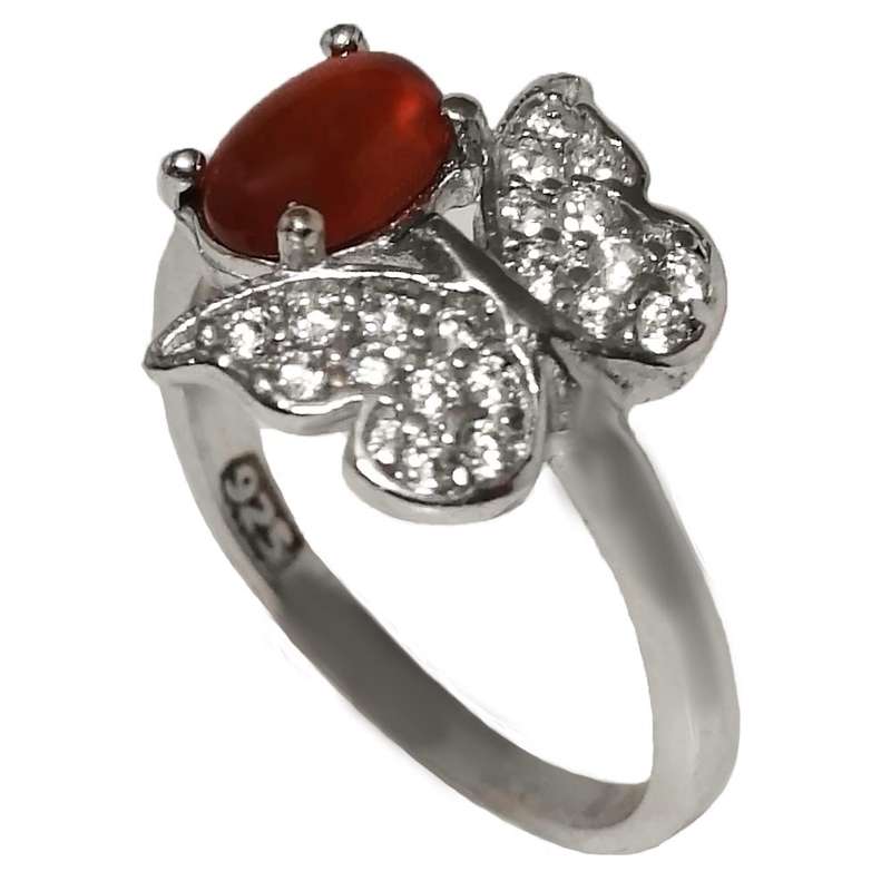 انگشتر نقره زنانه مدل عقیق کد YW4182