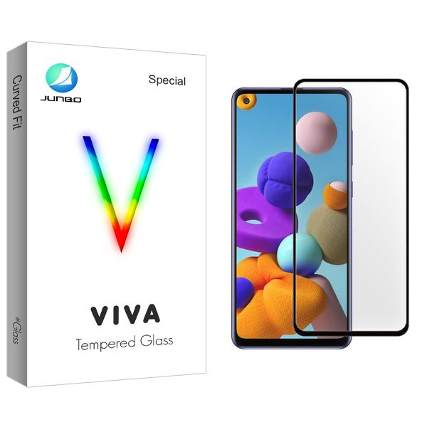 محافظ صفحه نمایش شیشه ای جانبو مدل Viva مناسب برای گوشی موبایل سامسونگ Galaxy A21s