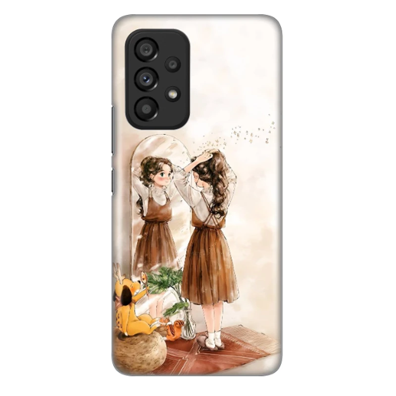 کاور طرح دختر و آینه کد DIMO-019 مناسب برای گوشی موبایل سامسونگ Galaxy A73 5G / Galaxy A73
