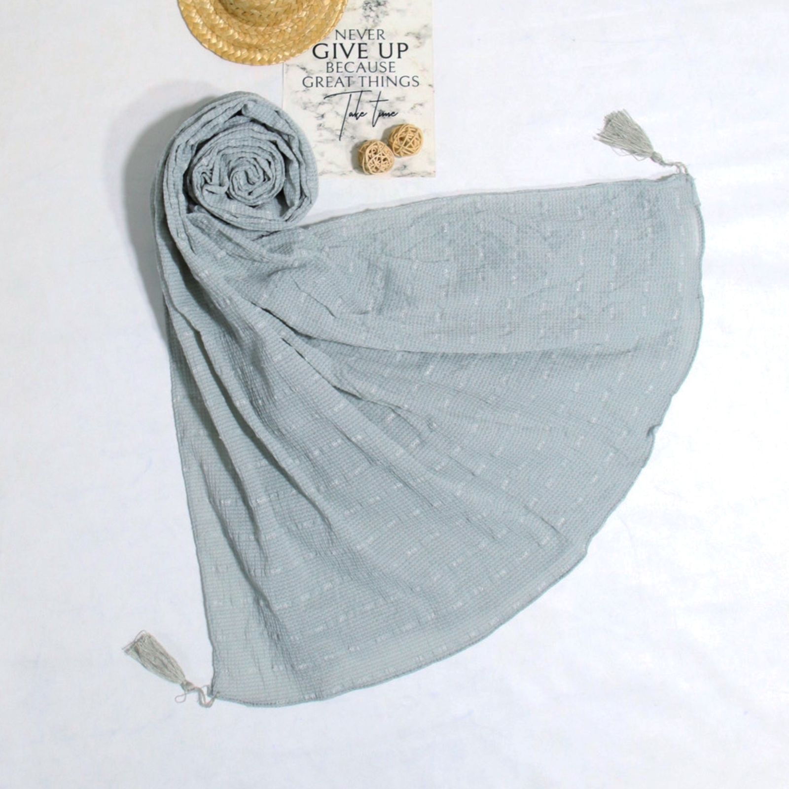 شال زنانه مدل نخی ساده پاییزه طرح کوک دوزی کد ana-9200 -  - 21