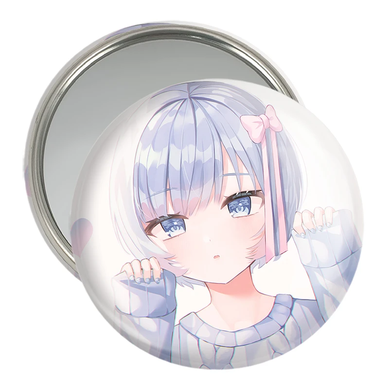 آینه جیبی خندالو مدل دختر انیمه ای  کد 18091