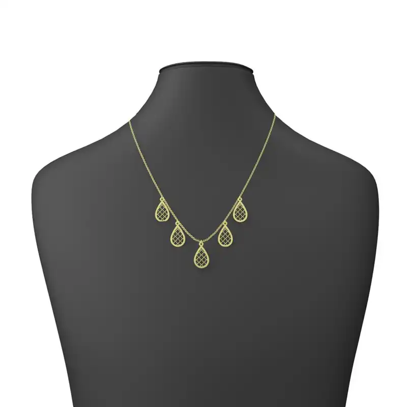 گردنبند طلا 18 عیار زنانه مدوپد مدل اشک کد RNA11226