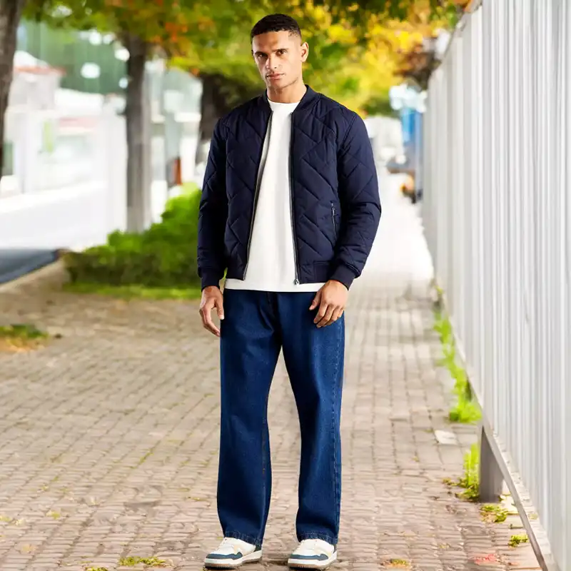 کاپشن مردانه مکس مدل Quilted Zip Through Bomber