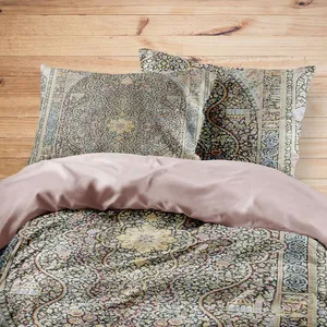 سرویس روتختی مدوپد طرح فرش لچک و ترنج مدل C-Ghom086 یک نفره 4 تکه