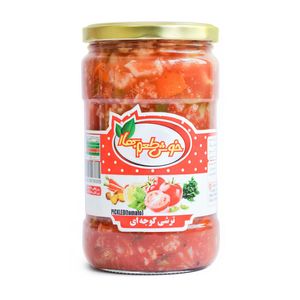 نقد و بررسی ترشی مخلوط با گوجه فرنگی خوش طعم بهار - 680 گرمی توسط خریداران