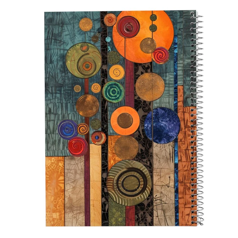 دفتر ژورنال نویسی 50 برگ مدوپد مدل نقطه ای طرح اشکال فانتزی کد DF16173