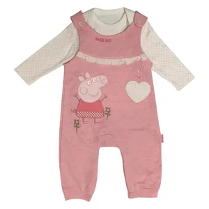 ست تیشرت و سرهمی نوزادی دخترانه مهتا کد KHS_85001