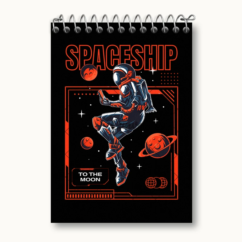 دفتر یادداشت 50 برگ خندالو طرح فضانورد کد N4025