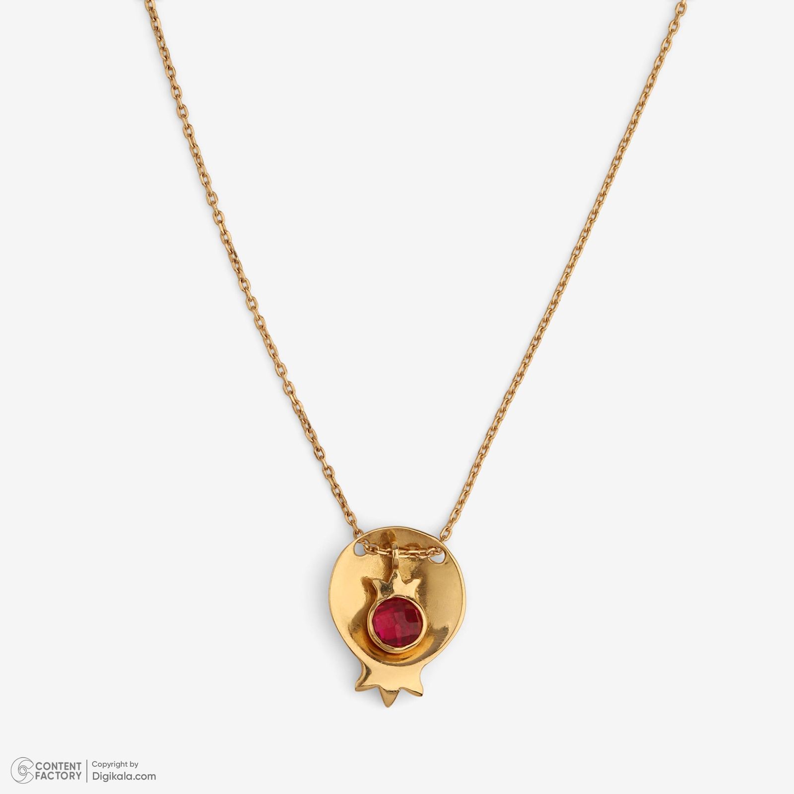 گردنبند طلا 18 عیار زنانه با زنجیر حلقه‌ای (فلامینگو) وی گالری مدل انار و مارکو کد NA1667 -  - 6