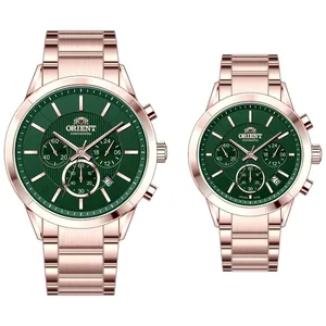 ست ساعت مچی عقربه‌ای کوارتز زنانه و مردانه اورینت کانتیننتال مدل 0106-11