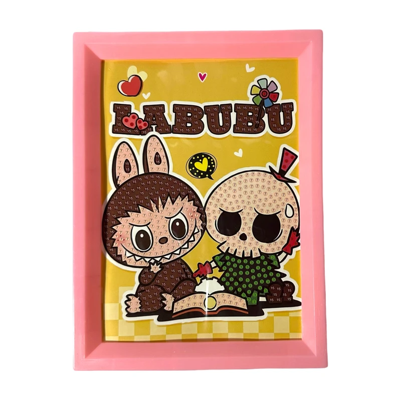 بازی آموزشی مدل ساخت تابلو نقاشی الماسی قاب دار طرح لبوبو