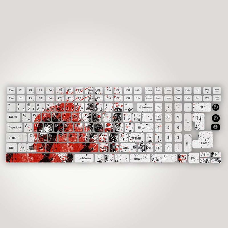 برچسب حروف فارسی کیبورد مدل deadpool کد K-325 