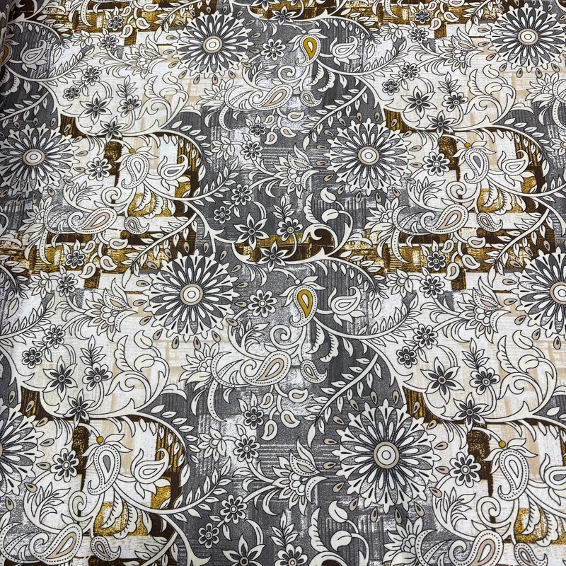 پارچه ملحفه عرض 2 متر مدل والا طرح مدرن  رنگ طوسی