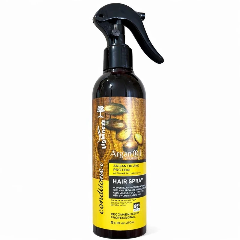 اسپری دو فاز مو لایتنس مدل Repair با رایحه آرگان و خاصیت مرطوب‌کنندگی حجم 200 میلی‌لیتر