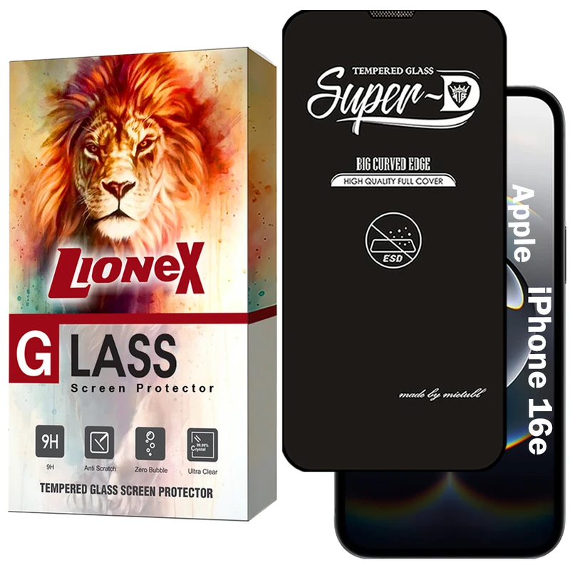 محافظ صفحه نمایش لایونکس مدل SUPERDNL مناسب برای گوشی موبایل اپل iPhone 16e