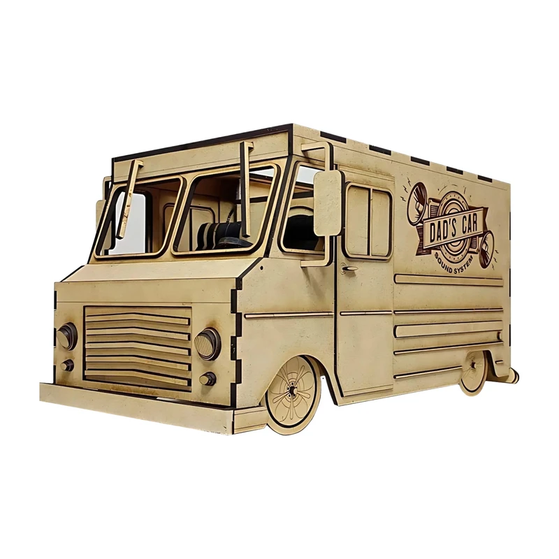 ساختنی 55 تکه مدل ماکت چوبی ماشین بستنی کد M224