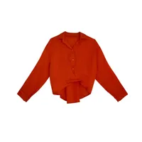 بلوز آستین بلند یقه برگردان زنانه مدل ولورا