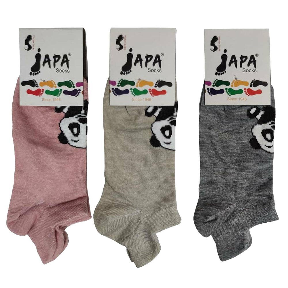 جوراب زنانه مدل طرح دار مجموعه 3 عددی