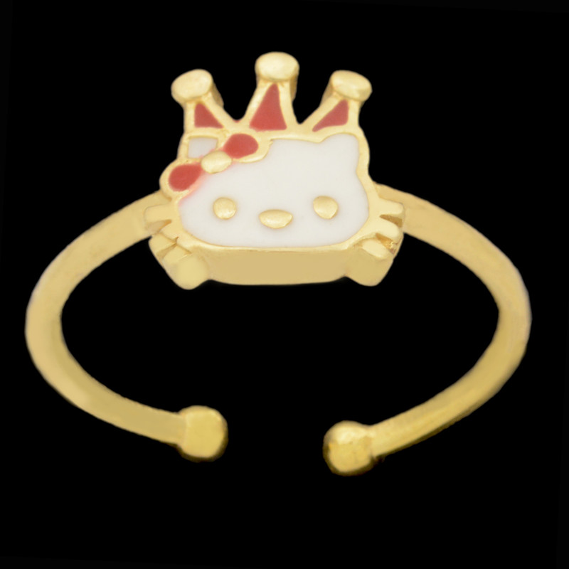 انگشتر طلا 18 عیار دخترانه طلای مستجابی کد 101