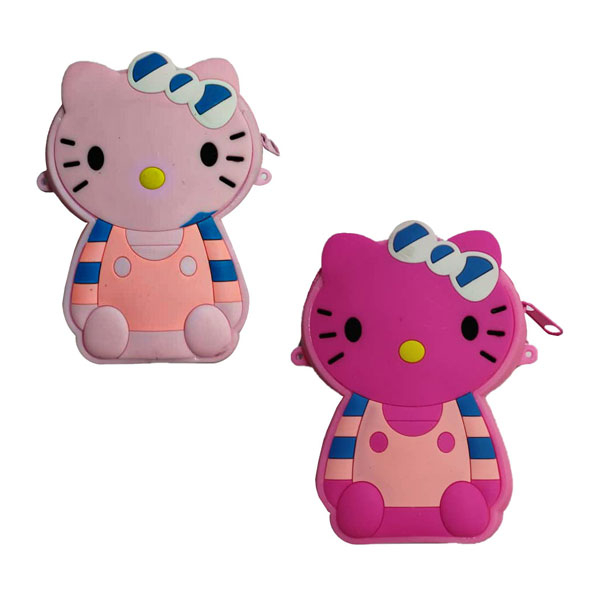 کیف رودوشی بچگانه مدل سیلیکونی فانتزی طرح کیتی کد 01