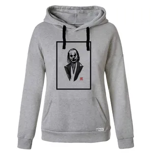 هودی مردانه مدل جوکر کد MH06 رنگ طوسی روشن