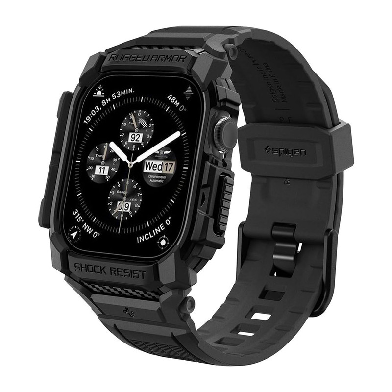 بند اسپیگن مدل Rugged Armor Pro مناسب برای اپل واچ 46 MM