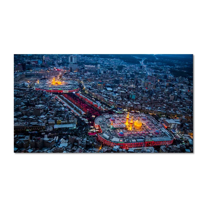 پرچم مدل بین الحرمین امام حسین (ع) کد 500021-14080