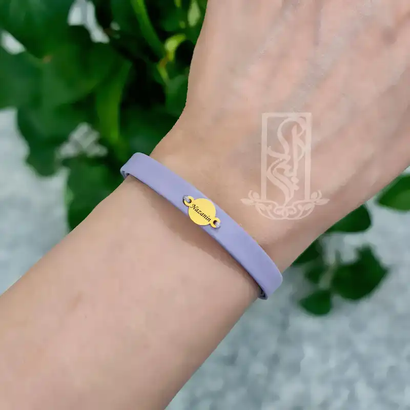 دستبند طلا 18 عیار زنانه لیردا مدل اسم نازنین 6500