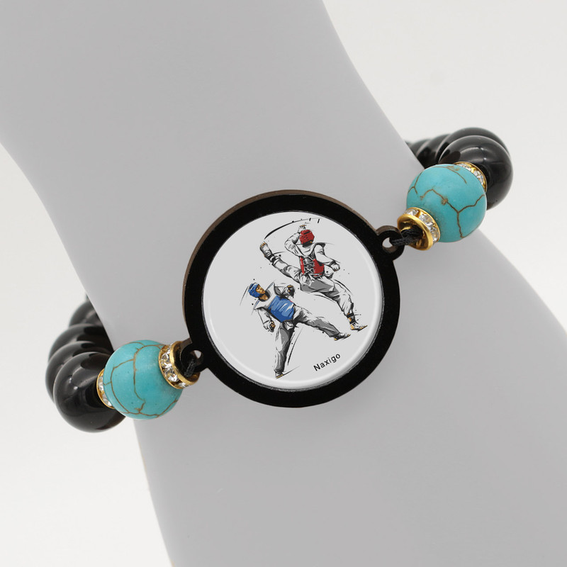 دستبند زنانه ناکسیگو طرح تکواندو کد BR4007