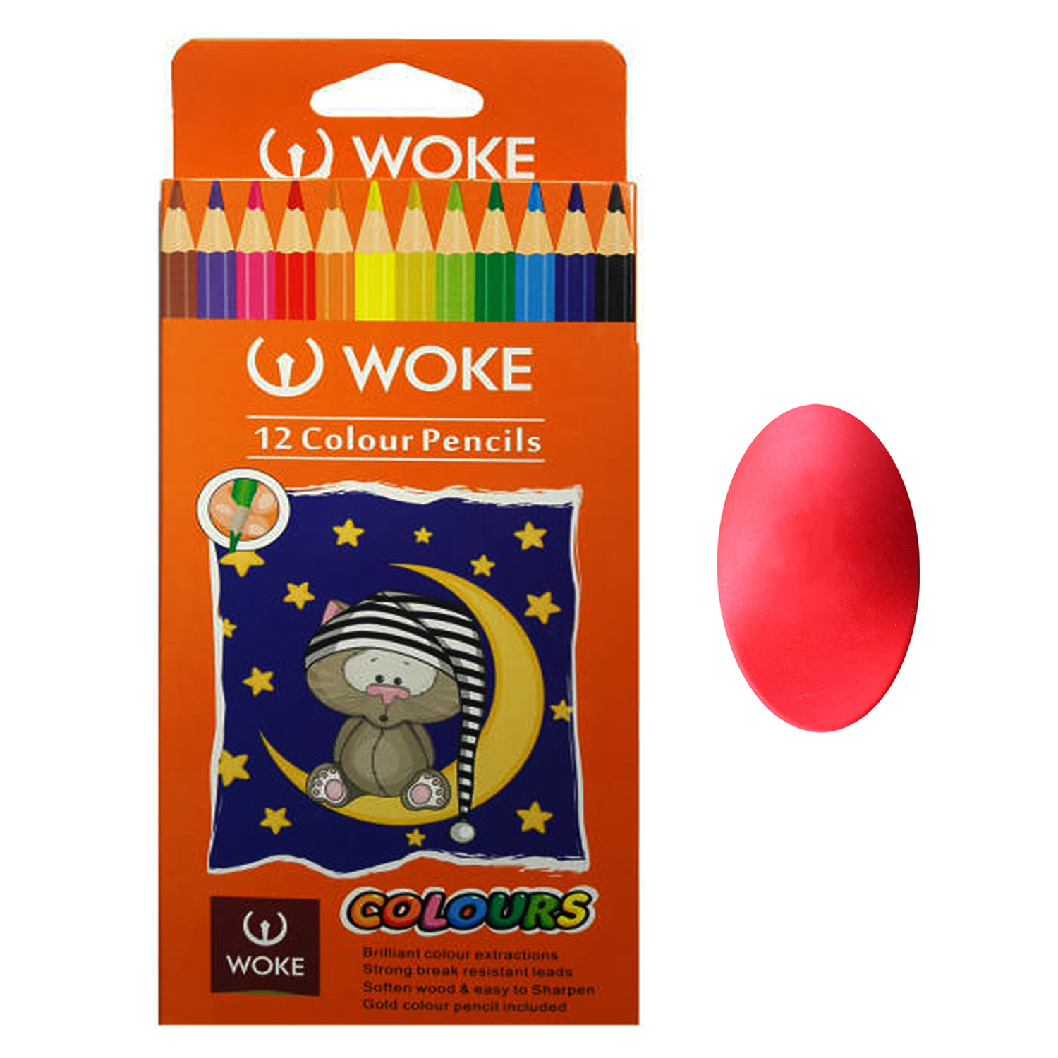  مداد رنگی 12 رنگ ووک مدل برلیانت کالر به همراه پاک کن