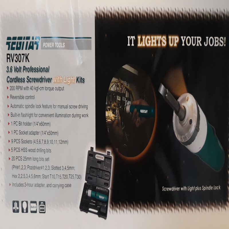 پیچ گوشتی شارژی رگیتار مدل rv307k