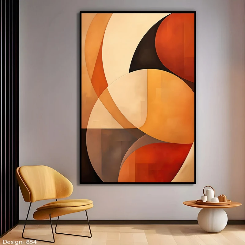 تابلو مدل مینیمال طرح دایره کد 253 فریم مشکی